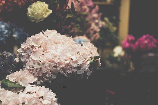 flower bunch bouquet decorating in flower shop. small business delivery service