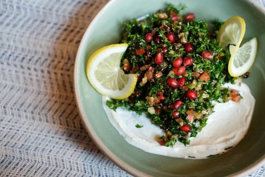 Tabbouleh arabic lebanese vegan vegetarian appetizer food