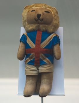 July 7, 2018, Moscow, Russia Official mascot FIFA World Cup 1966 in England a lion Willie.