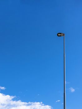 Modern led street lamp. LED street lamp on blue sky.