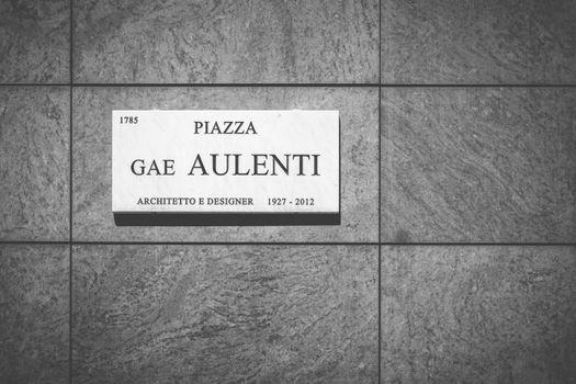 Piazza Gae Aulenti square in Milan, ITALY - June 2, 2019.