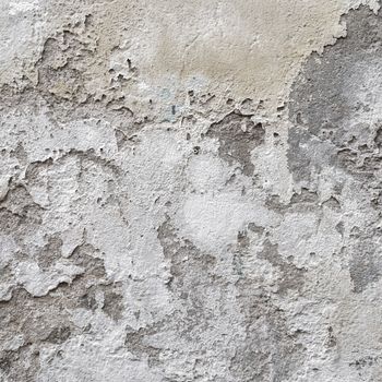 Blank peeled messy surface. Grungy peeling plaster background texture.