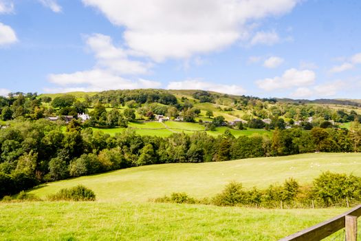 Rolling Famland near Kirkstone Pass in The Lake District UK