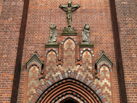Portal of the St. Marien Church in Roebel, Mecklenburg-Western Pomerania, Germany.