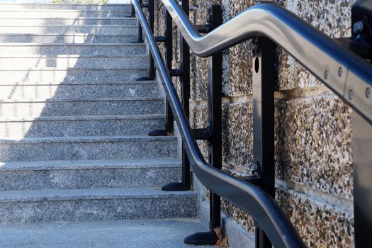 Lift on the stairs for people with disabilities in the underpass.