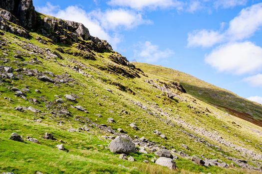 The old mine workings on Kirkstone Pass in the Lake District, England