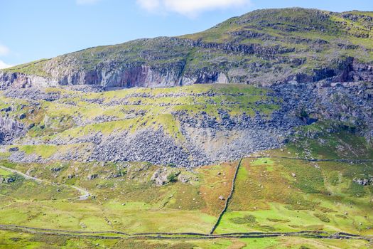 The old mine workings on Kirkstone Pass in the Lake District, England