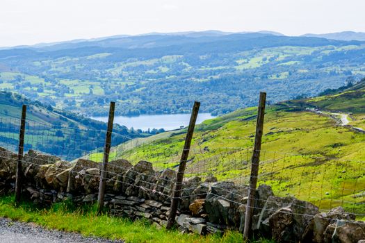 The Kirkstone Pass road in the English Lake District, UK