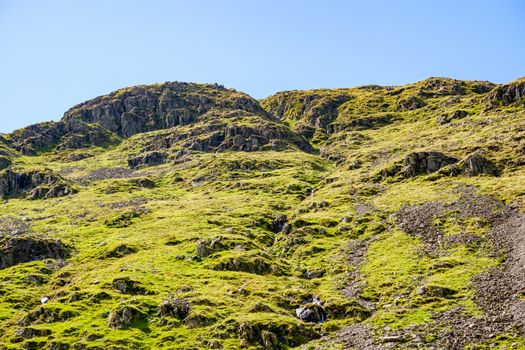 The old mine workings on Kirkstone Pass in the Lake District, England