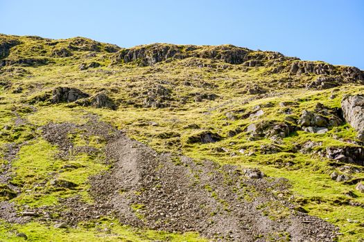 The old mine workings on Kirkstone Pass in the Lake District, England