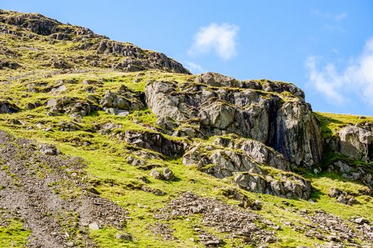 The old mine workings on Kirkstone Pass in the Lake District, England