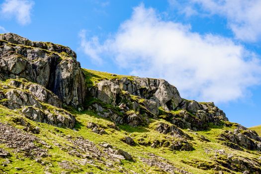 The old mine workings on Kirkstone Pass in the Lake District, England