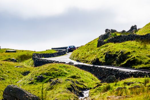 The Kirkstone Pass road in the English Lake District, UK