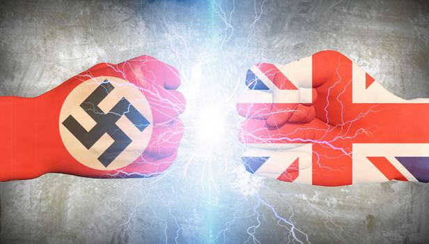 UK vs Nazi Germany WWii. 3D rendering