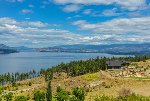Beautiful view of Okanagan lake on summer day