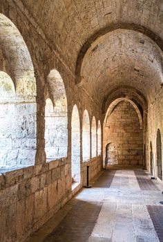 Cloister of the Cistercian abbey of Thonoret in the Var in France