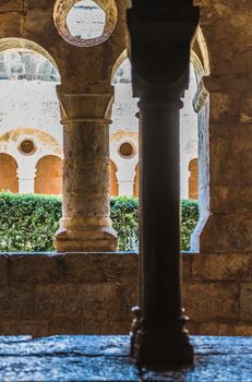 Cloister of the Cistercian abbey of Thonoret in the Var in France