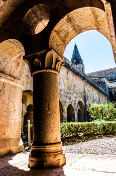 Cloister of the Cistercian abbey of Thonoret in the Var in France