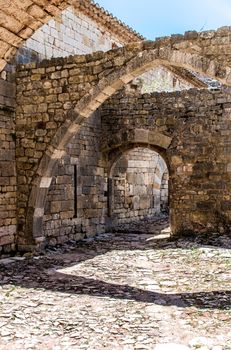 Ruined arcades of the Cistercian abbey of Thonoret in the Var in France