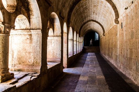 Cloister of the Cistercian abbey of Thonoret in the Var in France