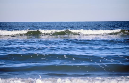 Rough water and waves in Atlantic Ocean. Florida, USA