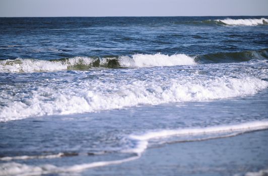 Rough water and waves in Atlantic Ocean. Florida, USA