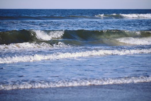 Rough water and waves in Atlantic Ocean. Florida, USA