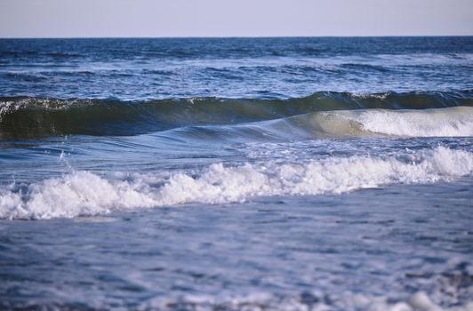 Rough water and waves in Atlantic Ocean. Florida, USA