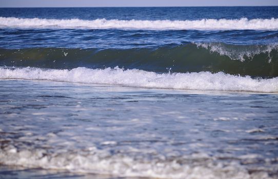 Rough water and waves in Atlantic Ocean. Florida, USA