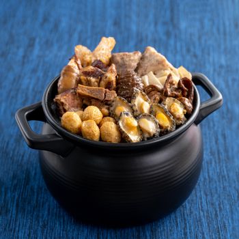 Traditional food of Chinese lunar new year, Buddha jumps over the wall, Chinese Soup Casserole dish, Buddha's Temptation, named Fo Tiao Qiang, close up.