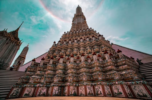 Wat Arun is famous place for tourists at Thailand