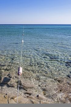 seascape from sea shore in summer season for background