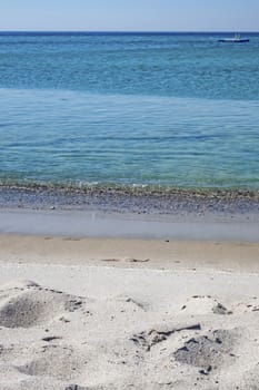 seascape from sea shore in summer season for background