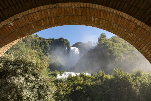 waterfall of marmore in terni the highest in europe