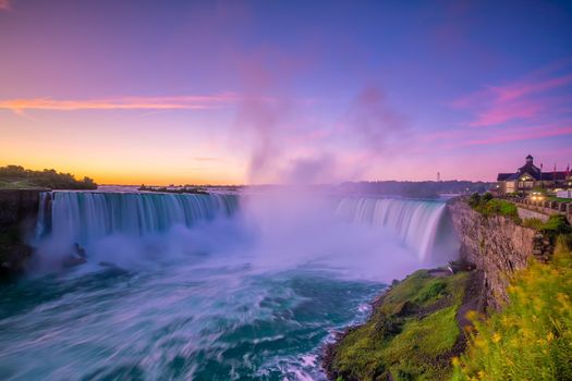 Niagara Falls waterfall view from Ontario, Canada