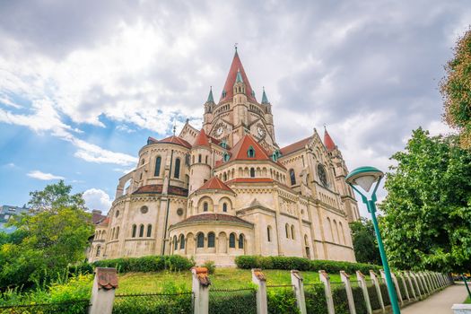 Church Heiliger Franz of Assisi at Mexikoplatz in Vienna, Austria