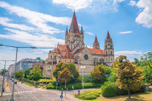 Church Heiliger Franz of Assisi at Mexikoplatz in Vienna, Austria