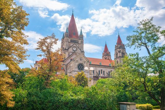 Church Heiliger Franz of Assisi at Mexikoplatz in Vienna, Austria