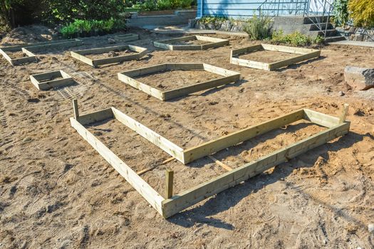 Laying out of garden beds on front yard