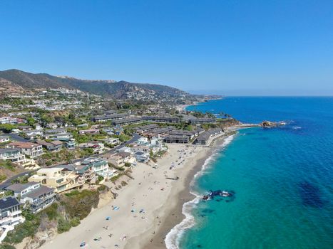 Aerial view of Laguna Beach coastline , Orange County, Southern California Coastline, USA