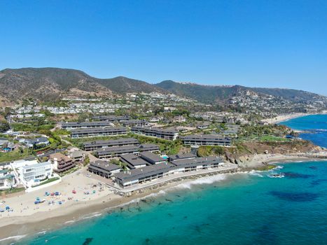 Aerial view of Laguna Beach coastline , Orange County, Southern California Coastline, USA