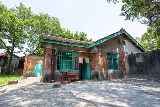 Taoyuan, Taiwan - Sep. 02, 2020: Matsu New Village Art Park in , traditional house of a cultural asset preservation heritage in Zhongli District, military dependents' village.