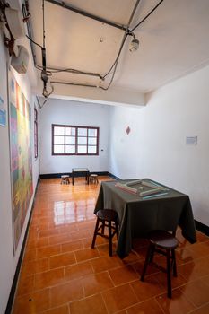 Taoyuan, Taiwan - Sep. 02, 2020: Matsu New Village Art Park in , traditional house of a cultural asset preservation heritage in Zhongli District, military dependents' village.