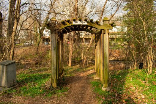 An Arbor in the Woods of a Park in Suburban Pennsylvania