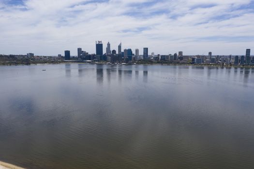 Aerial view of the city of Perth in Western Australia