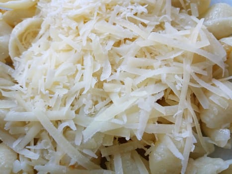 Fresh pasta with Italian cheese, light food