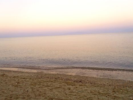 Risen at the Greek Mediterranean Sea in the morning
