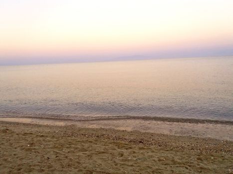 Risen at the Greek Mediterranean Sea in the morning