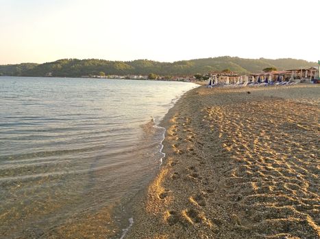 Risen at the Greek Mediterranean Sea in the morning