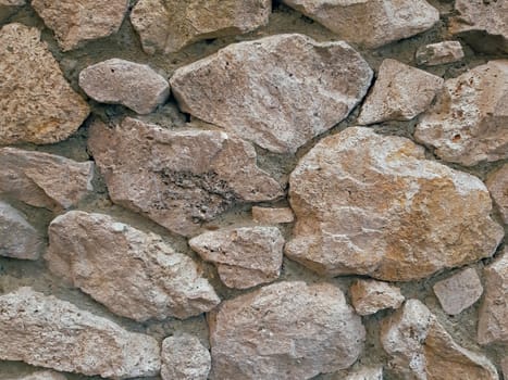 Beautiful fence built of beautiful stone, walls Close up.